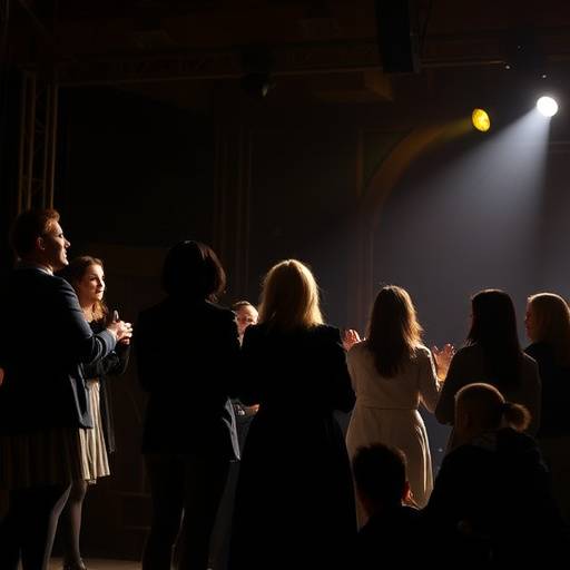 Actors performing on stage during a Blackwood Academy student production