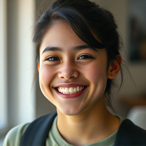 Student actor smiling